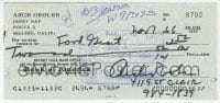 3d233 ARCH OBOLER signed 3x6 canceled check 1966 includes Radio's Golden Years print to frame with!