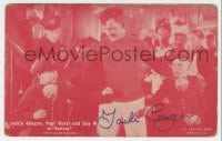 3d410 JACKIE COOGAN signed 3x6 arcade card 1927 scene with Paul Hurst & Coy Wilson from Buttons!