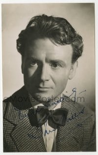 3d273 JOHN MILLS signed 4x6 photo 1950s great portrait of the top English leading man!