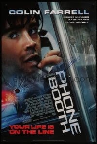 3d017 PHONE BOOTH signed style A DS 1sh 2003 by Colin Farrell, directed by Joel Schumacher!