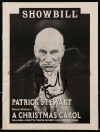 3d111 PATRICK STEWART signed stage play program 1996 when he starred in Dickens' A Christmas Carol!