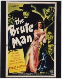 3d201 JANE ADAMS signed 11x14 REPRO photo 2001 great one-sheet art from The Brute Man!