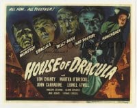 3d178 JANE ADAMS signed 11x14 color copy 2001 title card art from Universal's House of Dracula!