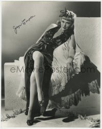 3d203 JOYCE COMPTON signed 11x14 REPRO still 1980s full-length sexy portrait with her legs crossed!
