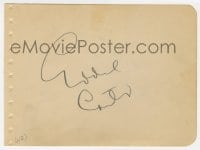3d705 EDDIE CANTOR/CONSTANCE MOORE signed 5x6 album page 1944 it can be framed with a repro!