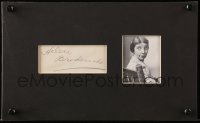 3d156 HELEN BRODERICK signed 4x5 cut album page in 8x12 display 1930s ready to frame & display!