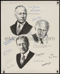 3d003 HOLLYWOOD PRODUCERS signed 24x30 art print 1988 by TWELVE Paramount actors & actresses!