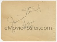3d720 JAMES STEWART signed 5x6 album page 1945 it can be framed with a repro still!