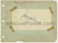 3d722 JERRY COLONNA signed cut paper on 5x6 album page 1943 it can be framed with a repro still!