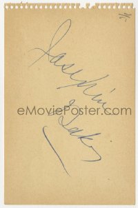 3d724 JOSEPHINE BAKER signed 3x5 album page 1940s can be framed and displayed with a repro!