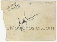 3d725 JUDY CANOVA signed 5x6 cut album page 1942 it can be framed & displayed with a repro!