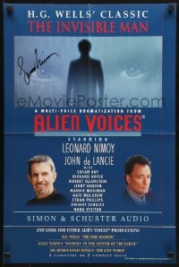 3d184 LEONARD NIMOY signed 16x24 special poster 1990s he voiced the audiobook for The Invisible Man!