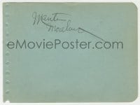 3d729 MANTAN MORELAND signed 5x6 album page 1940s it can be framed & displayed with a repro!