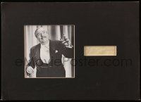 3d162 WALTER CONNOLLY signed 4x5 cut album page in 10x14 display 1930s ready to frame & display!