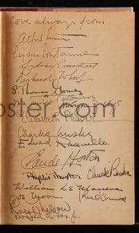 3d074 THERE SHALL BE NO NIGHT signed hardcover book 1940 by Robert E. Sherwood & 18 cast members!