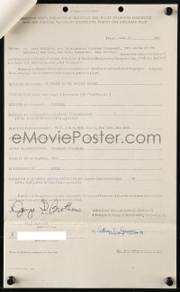 3d206 DR. JOYCE BROTHERS signed contract 1975 paid $337.50 for interview on Salute to Daytime Dramas!