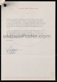 3d229 MERVYN LEROY signed letter 1974 inviting Paul Kohner to lunch to join AFI Counsel of 100!