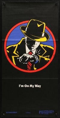 3f146 DICK TRACY teaser Aust daybill 1990 cool art of Warren Beatty as Gould's classic detective!