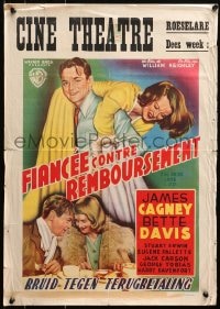 3f334 BRIDE CAME C.O.D. Belgian 1948 James Cagney carries Bette Davis over his shoulder!