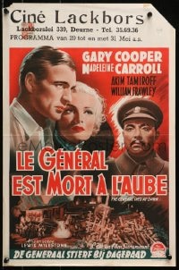 3f345 GENERAL DIED AT DAWN Belgian R1940s Gary Cooper is a mercenary in China, Madeleine Carroll