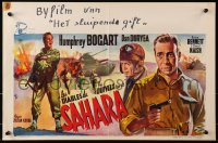 3f375 SAHARA Belgian R1960s Wik art of World War II soldier Humphrey Bogart with gun!
