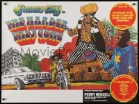3f202 HARDER THEY COME British quad R1977 Jimmy Cliff, Jamaican reggae music, really cool art!