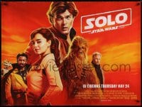3f214 SOLO advance DS British quad 2018 A Star Wars Story, Howard, Ehrenreich, top cast, Chewbacca!