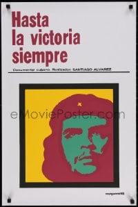 3f174 HASTA LA VICTORIA SIEMPRE silkscreen Cuban R1990s cool artwork of Che Guevara by Rostgaard!