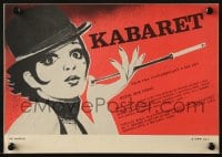 3f279 CABARET Czech 8x12 1989 great different art of Liza Minnelli with cigarette in holder!