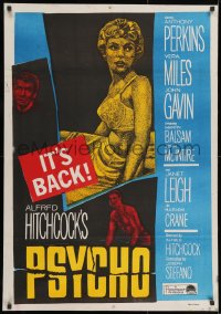 3f024 PSYCHO Egyptian poster R1960s Janet Leigh, Anthony Perkins, Alfred Hitchcock classic!