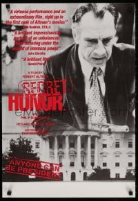 3f224 SECRET HONOR English double crown 1984 Robert Altman, Nixon, anyone can be President!