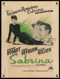 3f684 SABRINA French 24x32 1955 Audrey Hepburn, Humphrey Bogart, William Holden, Wilder, different!