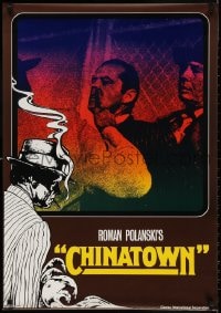 3f123 CHINATOWN teaser German 1974 Jack Nicholson about to get nose cut by Polanski!