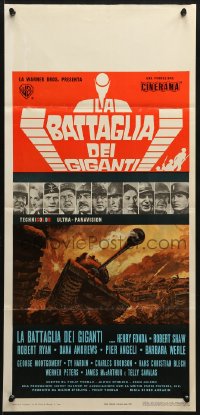 3f804 BATTLE OF THE BULGE Cinerama Italian locandina 1966 Henry Fonda, Robert Shaw, cool Thurston tank art!