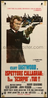 3f824 DIRTY HARRY Italian locandina 1972 Franco art of Clint Eastwood pointing gun, Siegel classic!