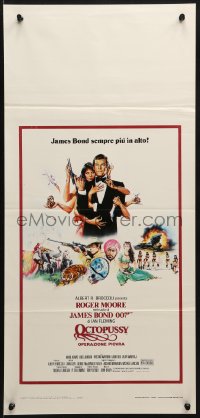 3f864 OCTOPUSSY Italian locandina 1983 sexy Maud Adams & Roger Moore as James Bond by Daniel Goozee