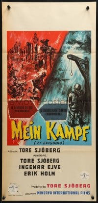 3f878 SECRETS OF THE NAZI CRIMINALS Italian locandina 1962 Mein Kampf II, Swedish WWII documentary!