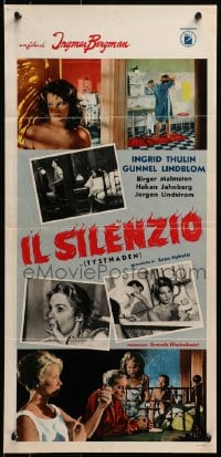 3f883 SILENCE Italian locandina 1964 Ingmar Bergman's Tystnaden, Gunnel Lindblom!