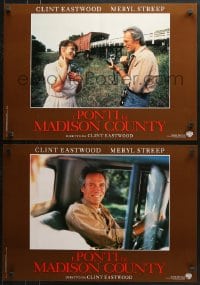 3f960 BRIDGES OF MADISON COUNTY group of 8 Italian 18x25 pbustas 1995 Clint Eastwood & Meryl Streep!