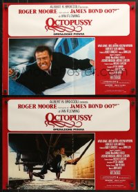 3f972 OCTOPUSSY group of 8 Italian 18x26 pbustas 1983 Roger Moore as James Bond w/sexy Maud Adams!