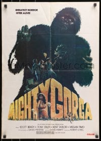 3f049 MIGHTY GORGA Lebanese 1969 Scott Brady, completely different art of the giant ape creature!