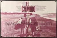 3f004 EL CAMBIO Mexican poster 1976 Alfredo Joskowicz's The Change, great image on beach!