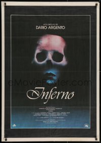 3f076 INFERNO Spanish 1980 Dario Argento horror, really cool skull & bleeding mouth image!