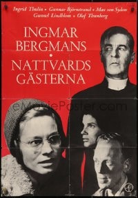 3f115 WINTER LIGHT Swedish 1963 Ingmar Bergman, images of Ingrid Thulin & Gunnar Bjornstrand!