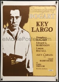 3f062 KEY LARGO Swiss R1970s completely different art of Humphrey Bogart, John Huston film noir!