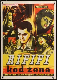 3f257 RIFF RAFF GIRLS Yugoslavian 20x28 1959 Alex Joffe's Du rififi chez les femmes, bad girls!