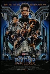 3g652 BLACK PANTHER advance DS 1sh 2018 Chadwick Boseman in the title role as T'Challa and top cast!