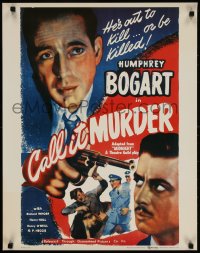 3g288 MIDNIGHT 22x28 commercial poster 1980s great close up art of Sidney Fox & Humphrey Bogart!