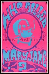3g308 WHO ROLLED MARY JANE 23x35 commercial poster 1969 Zig-Zag, psychedelic artwork by Bill Olive!