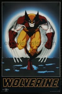 3g310 WOLVERINE 23x35 Canadian commercial poster 1987 Marvel Comics, cool image with claws out!
